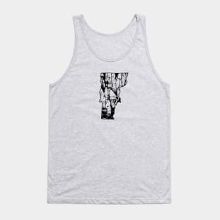 Rock Climbing Vermont State Map Tank Top